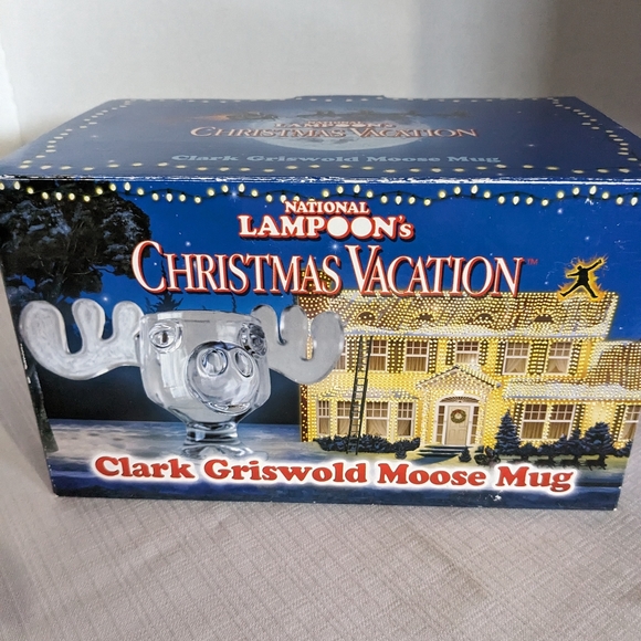 National Lampoon's Moose Mug Christmas vacation Clark Griswold clear glass - Picture 2 of 9